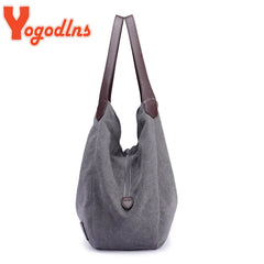 Vintage Canvas Handbag Large Capacity Shoulder Bag