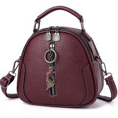 Women Crossbody Bag Lady Small Shell Bag Vintage High Solid PU Leather Shoulder