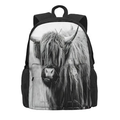 Highland Cow Backpack for Travel and Hiking