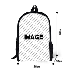 Skull Printing Men School Backpack for Boys Satchel Schoolbag