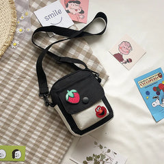 Youth Girl Street Messenger Bag Women Cartoon Canvas Shoulder Bag