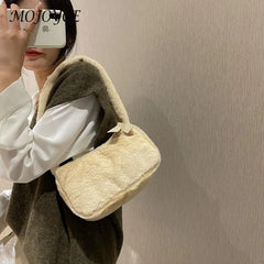 Retro Solid Underarm Bag Women Party Purse