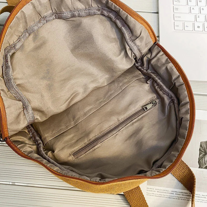 Youth Small Canvas Koran Backpack 90s Grunge Stylish Fabric