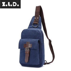 Z.L.D. Large-Capacity Chest Bag Canvas Shoulder Bag