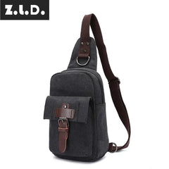 Z.L.D. Large-Capacity Chest Bag Canvas Shoulder Bag
