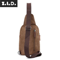Z.L.D. Large-Capacity Chest Bag Canvas Shoulder Bag