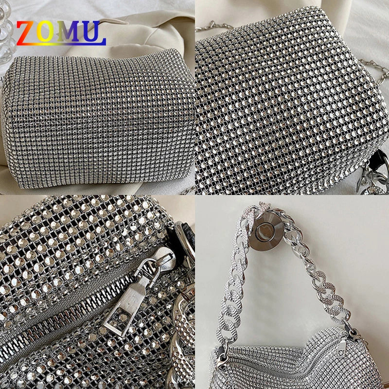 ZOMU Rhinestone Shoulder Bag
