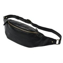 Men Shoulder Chest Bag Waterproof Waist Pack Leather Wallet