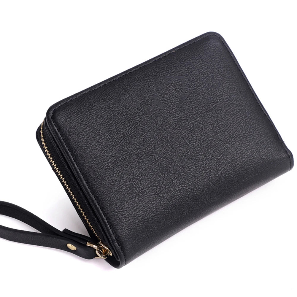 Zipper Tri-Fold Women's Wallet Short Multi-Card Money Clip