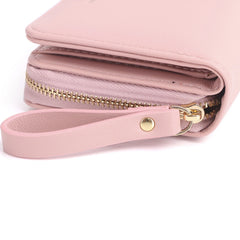 Zipper Tri-Fold Women's Wallet Short Multi-Card Money Clip
