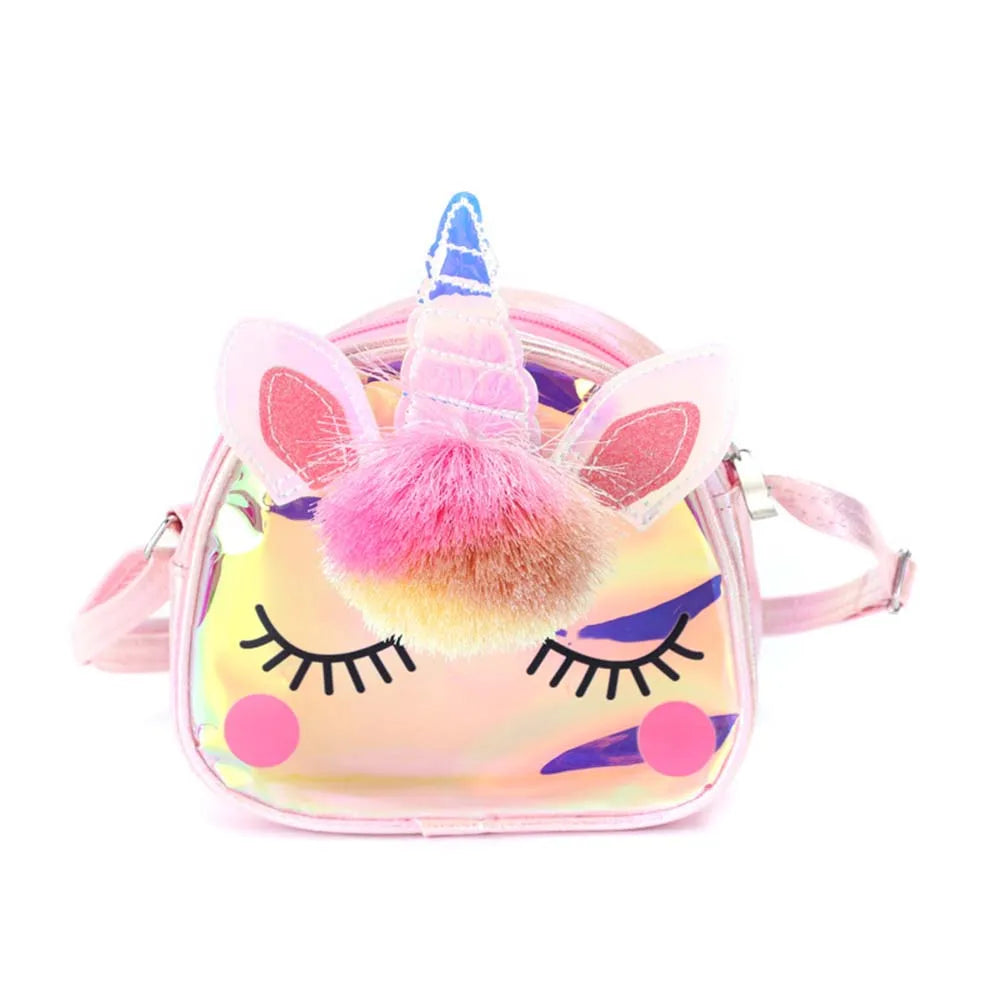 Zipper Unicorn Handbags Rainbow Travel Bag Messenger Bags Cartoon Shoulder Bag