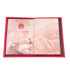 Zongshu Pink PU Leather Passport Holder Case