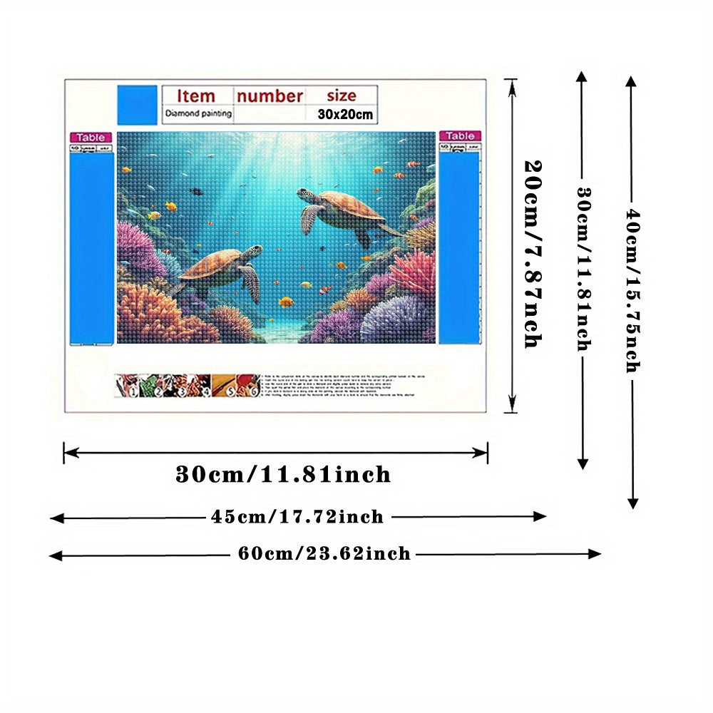 5D Diamond Painting Kit Under the Sea Coral & Sea Turtles