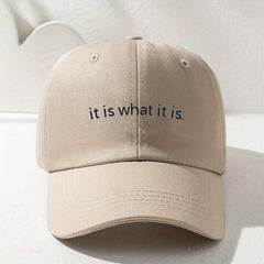 English Letter Baseball Cap It Is What It Is Hat Men's Women's Sunshade Hat