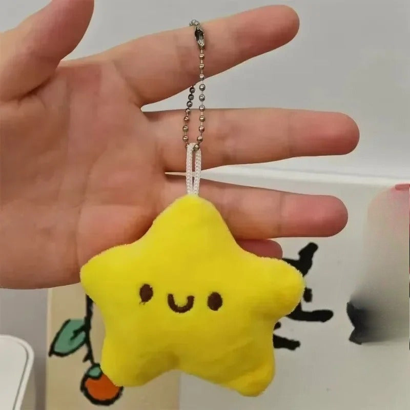 5pcs Plush Star Pendant Dolls Mixed Colors Backpack Charms