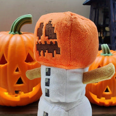 Halloween Plush Toy Block Style Pumpkin Doll for Kids