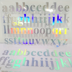 5 Pcs Laser Film Lettering Paper Instant Adhesive Decoration