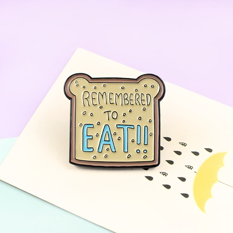 Cute Bear Toast Cartoon Brooch