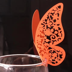 30pcs Laser Cut Butterfly Place Cards for Wedding Party