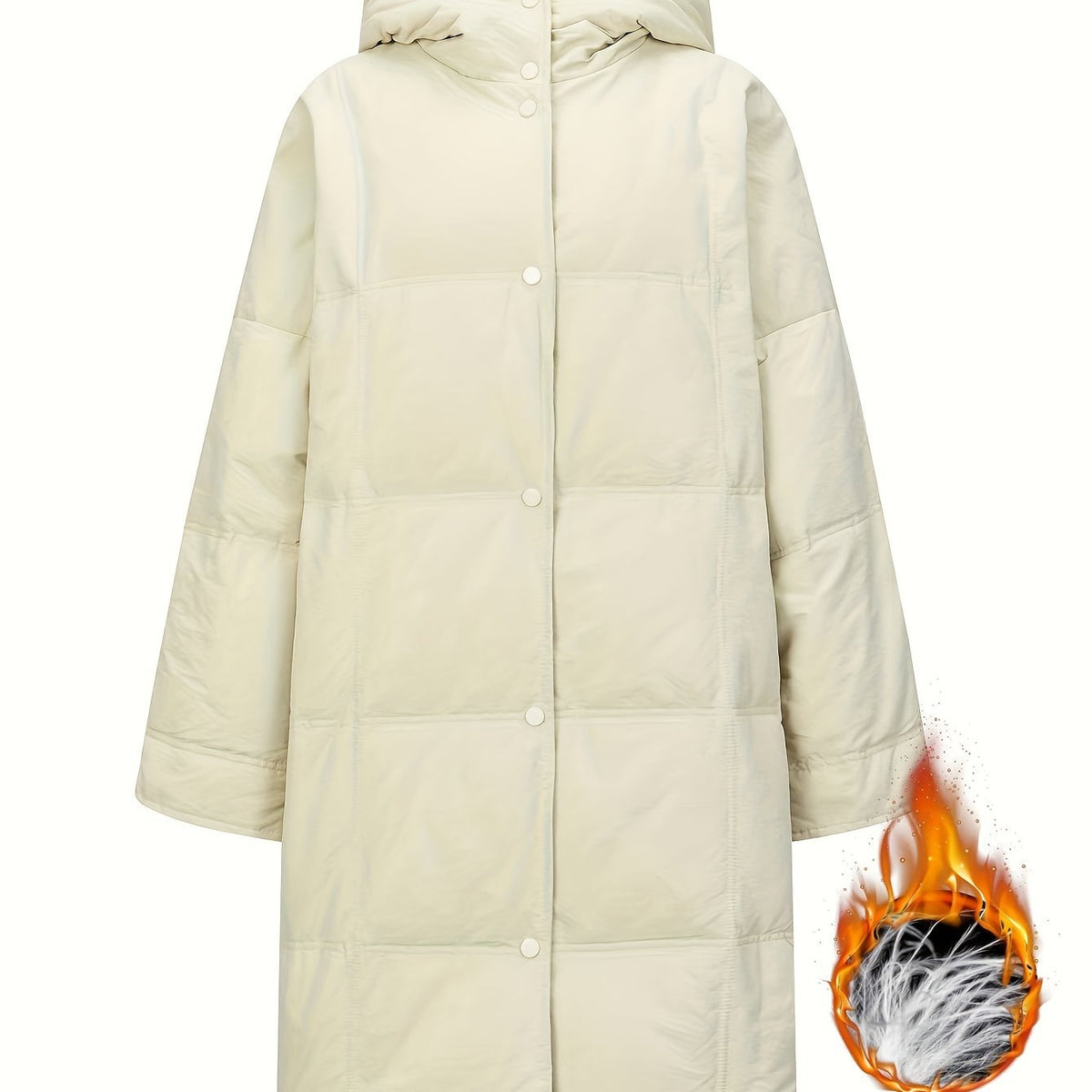 Warm Hooded Down Jacket for Winter Sports