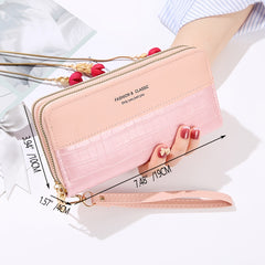 Crocodile Pattern Long Wallet Zipper Purse Clutch Bag