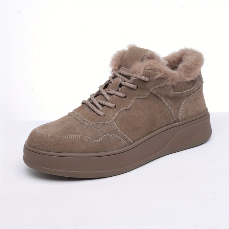 Women's Faux Fur Lining Winter Skate Shoes