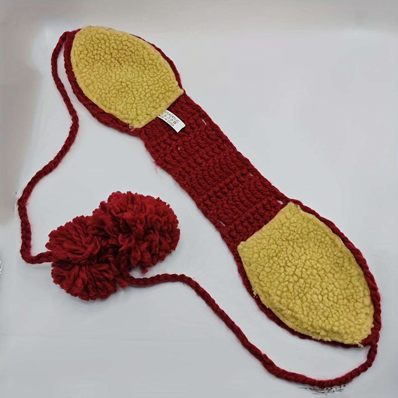 Stylish Red Women's Stretchy Earmuffs Soft Winter Ear Warmers