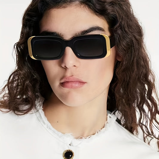 Y2K Square Sunglasses HipHop Block Glasses UV400