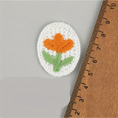 Tulip Woven Table Mat for Dollhouses - Floral Heart Patterns