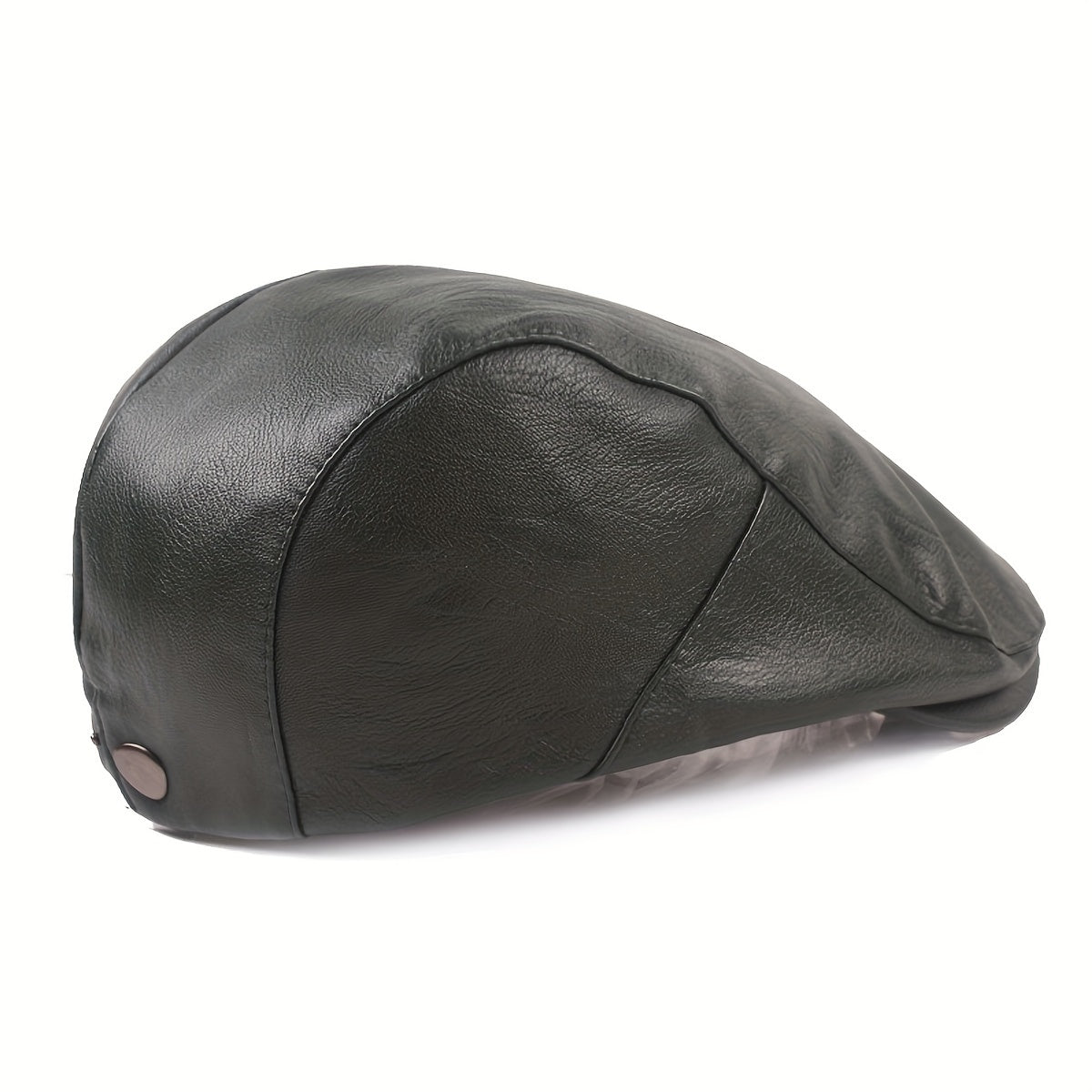 Winter PU Leather Beret Hat Women Men Wedding Party Newsboy Hat