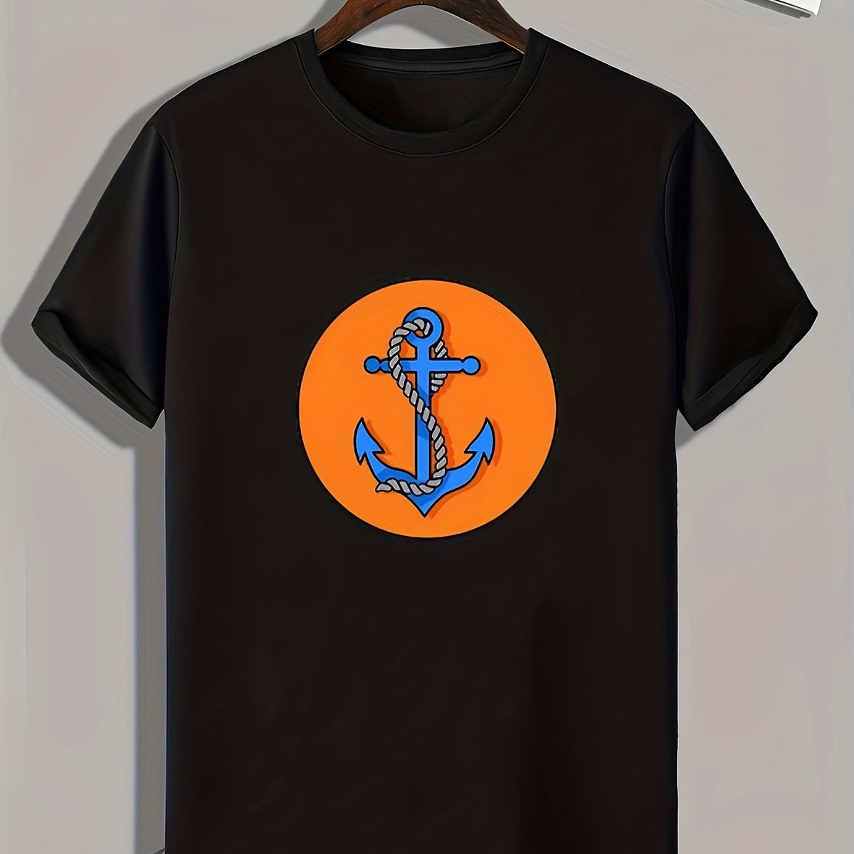 Anchor Print Men's Graphic T shirt Casual Comfy Tees For Summer