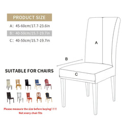 Printed Stretch Chair Cover Washable Set for Dining Room Sofa