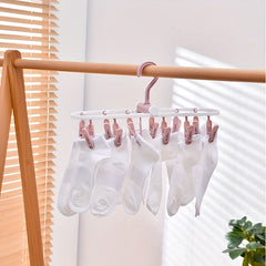 12 in 1 Folding Sunshade Clips Travel Drying Rack Windproof Hanger