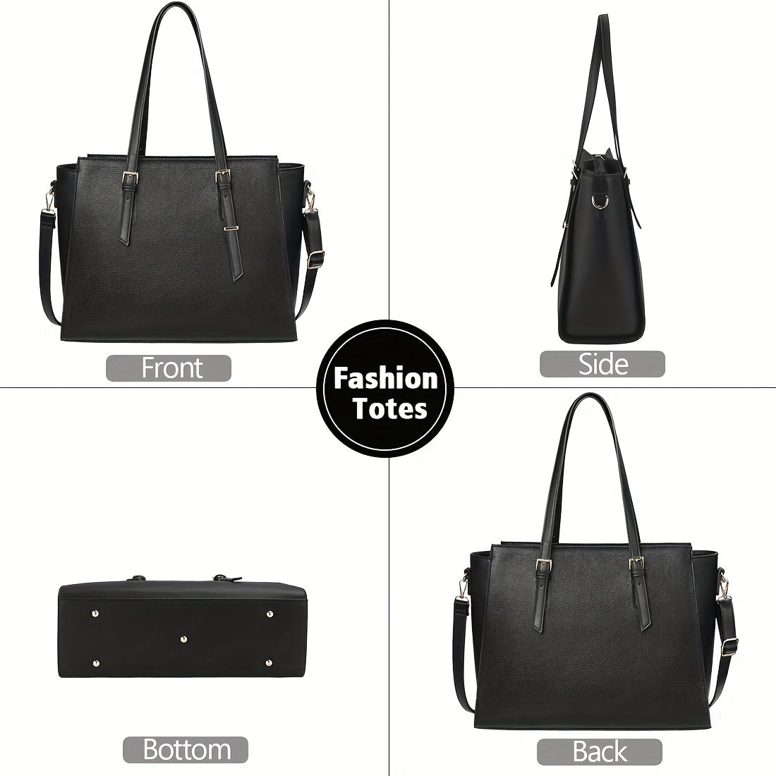 Waterproof Tote Bag With Laptop Compartment & Shoulder Strap