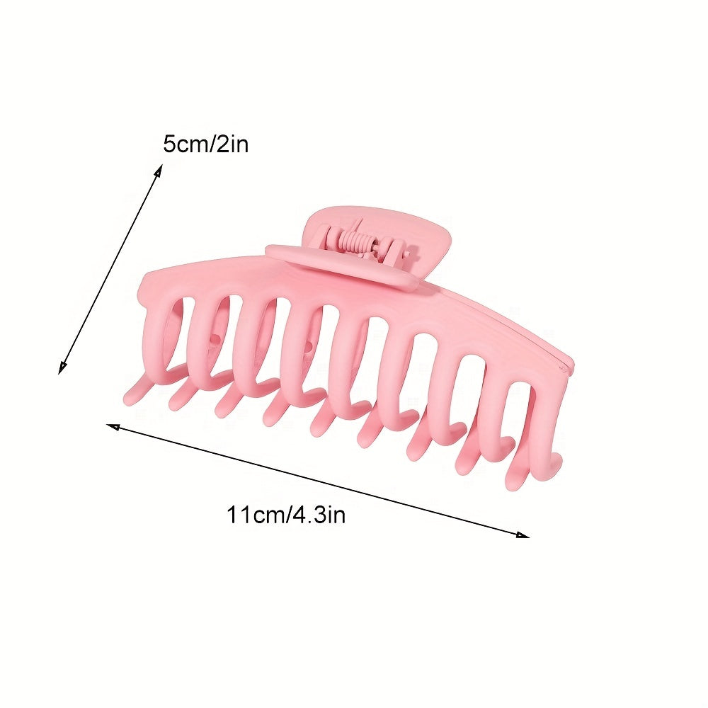 Solid Style Hair Claw Shark Claw PVC Hair Accessories For Women And Girls