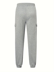 Women's Plus Size Cargo Jogger Trousers With Flap Pockets