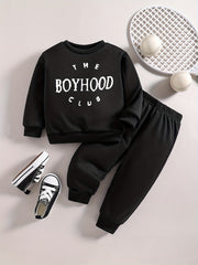 Baby Boy Casual Set THE BOYHOOD CLUB Print Kids Sweatshirt Trousers Set