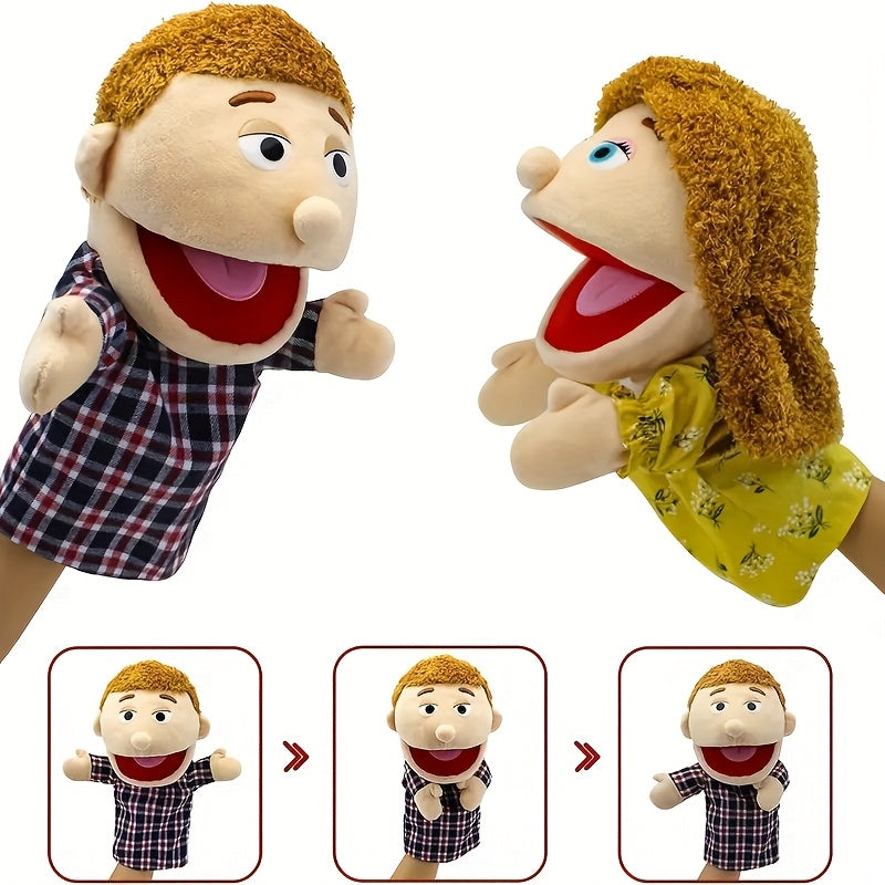 Interactive Plush Toy with Mouth Openings for Storytelling and Education