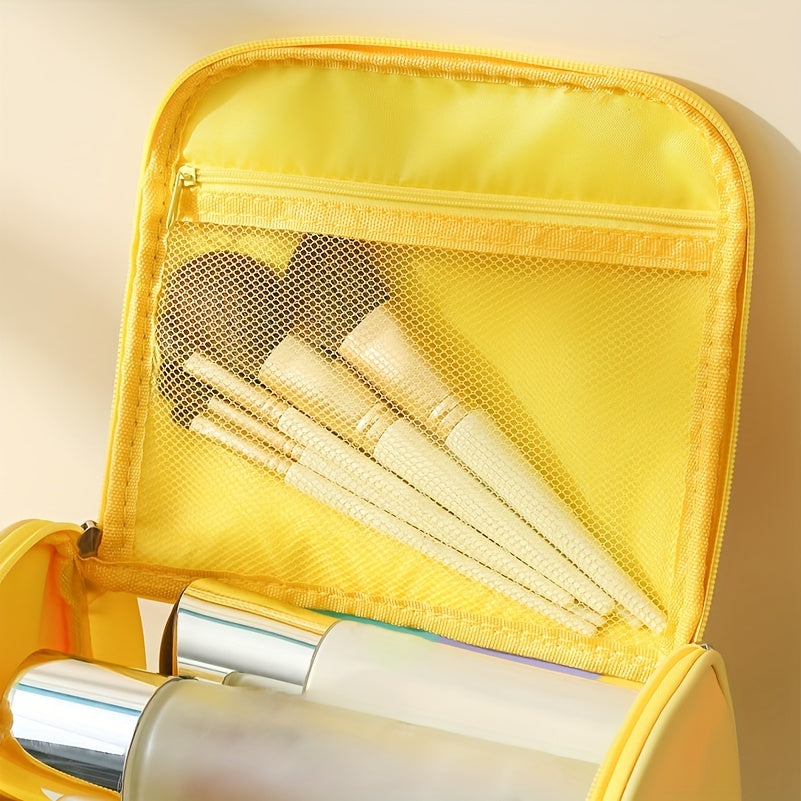 Clear Waterproof Cosmetic Bag PU Leather Makeup Organizer