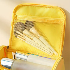 Clear Waterproof Cosmetic Bag PU Leather Makeup Organizer
