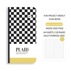 Checkerboard Cover Weeks Notebook Weekly Planner Book Cover