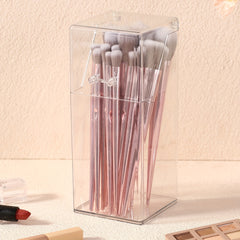 Acrylic Makeup Brush Storage Tube with Dustproof Cover