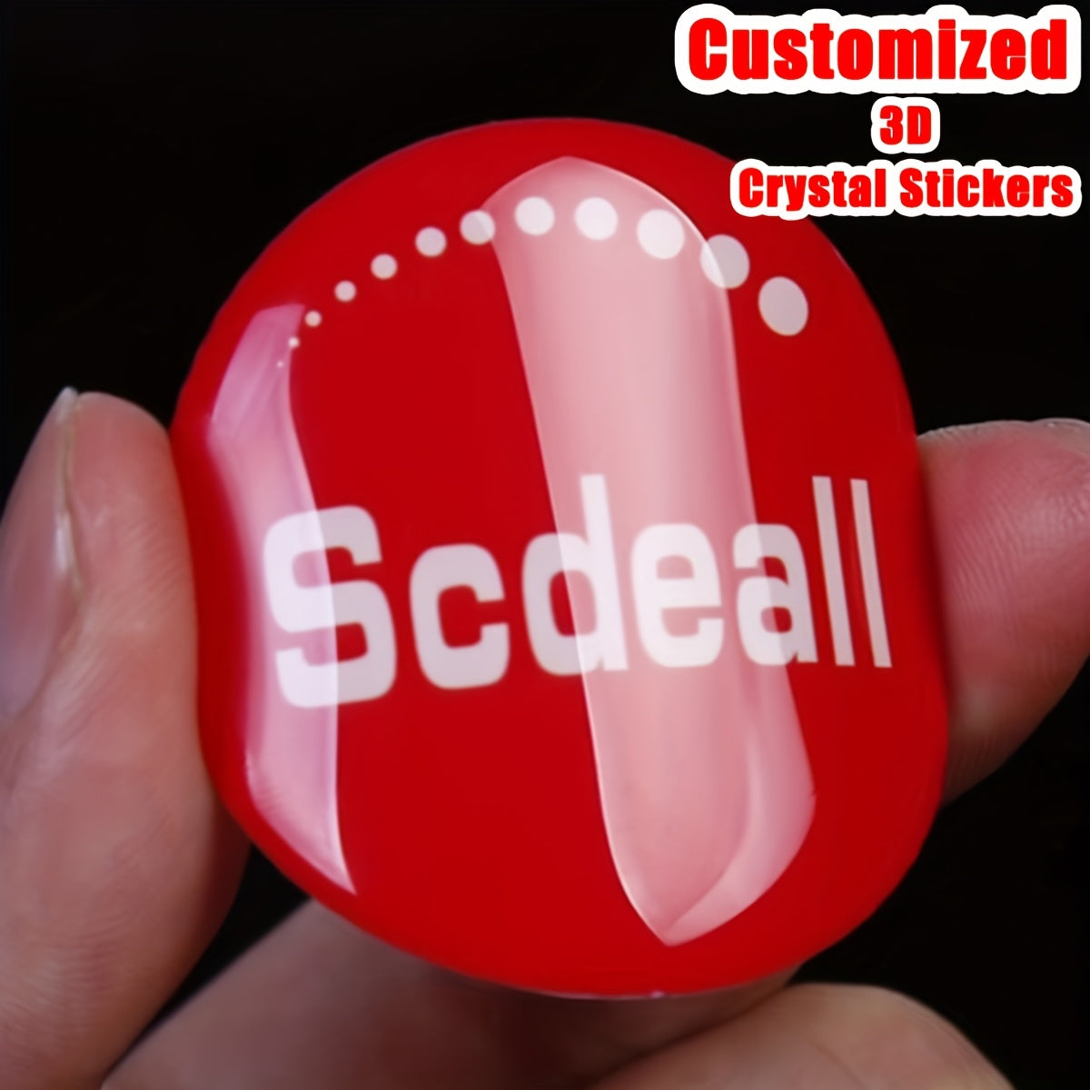 3D Embossed Crystal Stickers Red Gray Yellow Art & Craft Self Adhesive Decals