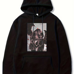 Anime Pattern Men's Hooded Sweatshirt for Fall Winter