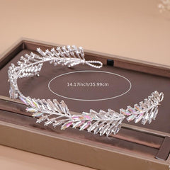 Bridal Crystal Rhinestone Leaf Hairband Tiara Headpiece Hair Ornaments