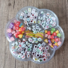 Kids Beaded Toys DIY Necklace Bracelet Plum Box Educational