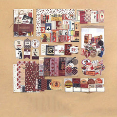 88pcs Retro Scrapbooking Pack for Journals & Diaries