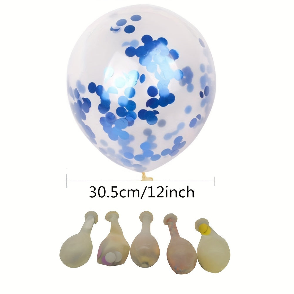 24pcs Mixed Golden Confetti Balloons Birthday Party Decoration Metallic Balloon