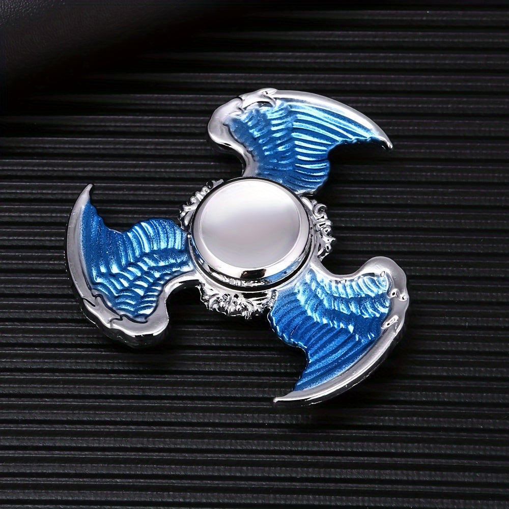 Silvery Zinc Alloy Fidget Spinner Anxiety Relief Focus Enhancer