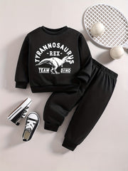 Toddler Boy Dino Graphic Sweatshirt Pants Set